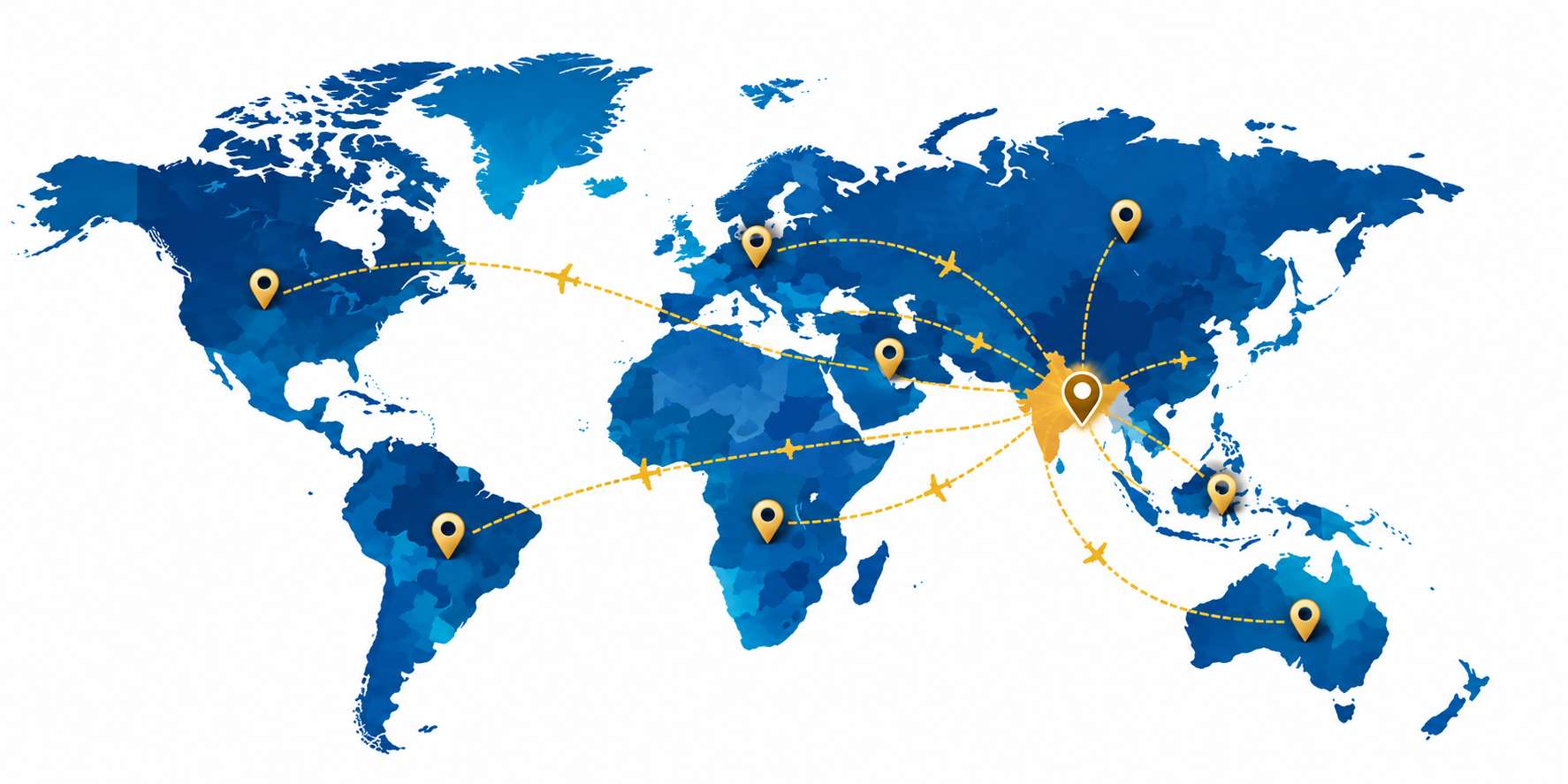 Club Prideeo Global Destinations Map