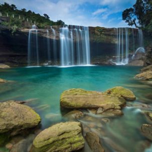 Krang Suri waterfalls, Jaintia Hills, Meghalaya, India